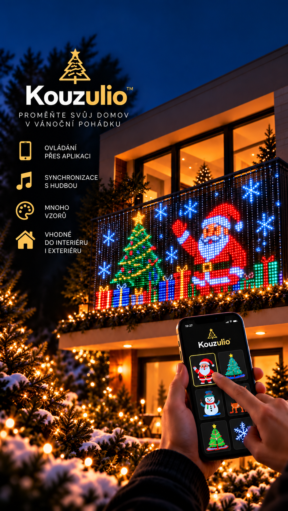 KouzelnáSvětýlka – Inteligentní LED závěs